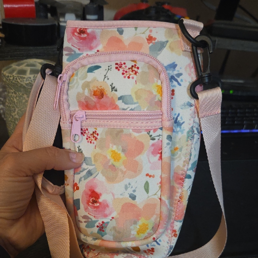 Floral Pink Crossbody Bag